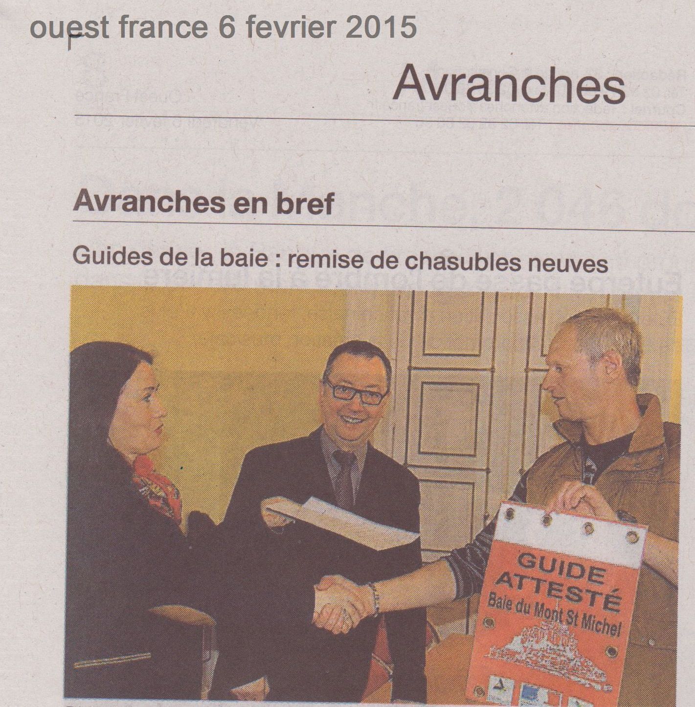 remise chasuble guide attesté baie mont saint michel